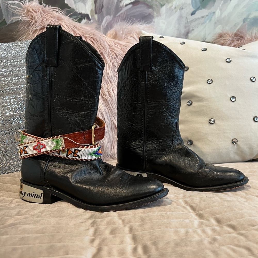 Old West Women's BLACK Western Boot Size 8 - Picture 4 of 7